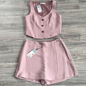 NWT Primark Tailored Pink Waistcoat & Skort Set | XS (Top) / 4 (Skort)